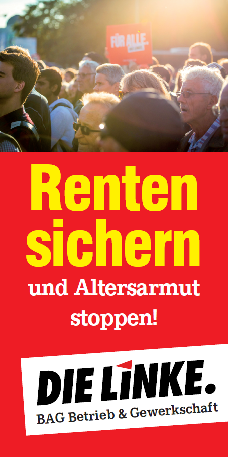 Folder: Renten sichern und Altersarmut stoppen!