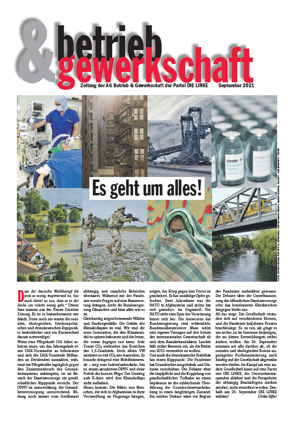 Zeitung: Es geht um alles (September 2021)