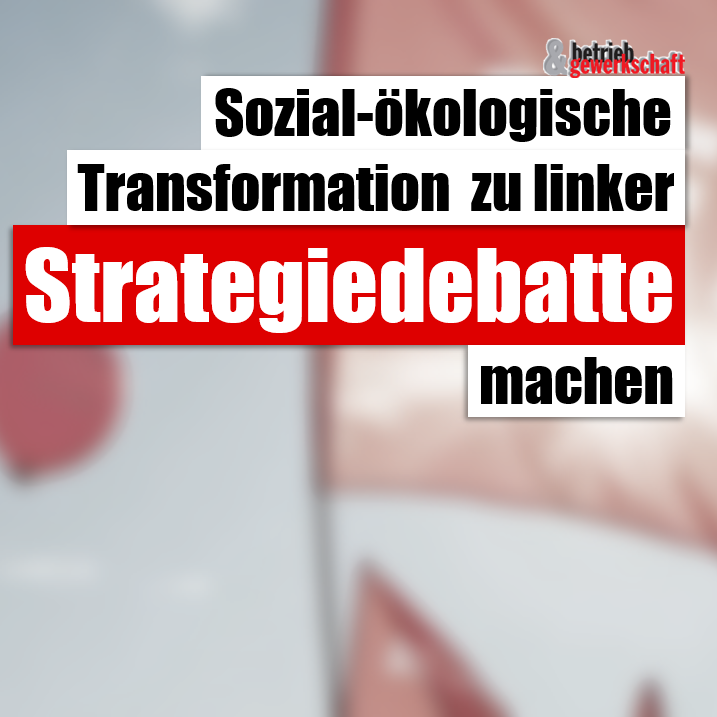 Die sozial-ökologische Transformation zum Schwerpunkt der Strategiediskussion für DIE LINKE machen