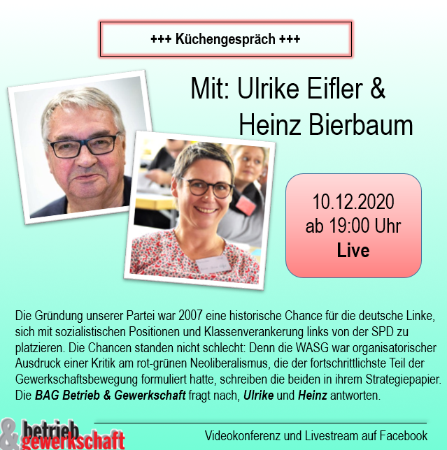 Küchengespräch mit Ulrike Eifler und Heinz Bierbaum